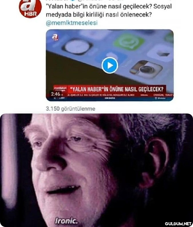 "Yalan haber"in önüne...