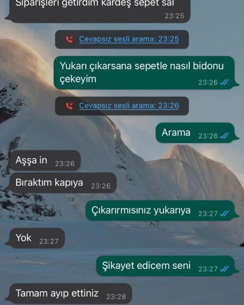 kuryelerin siparişleri...
