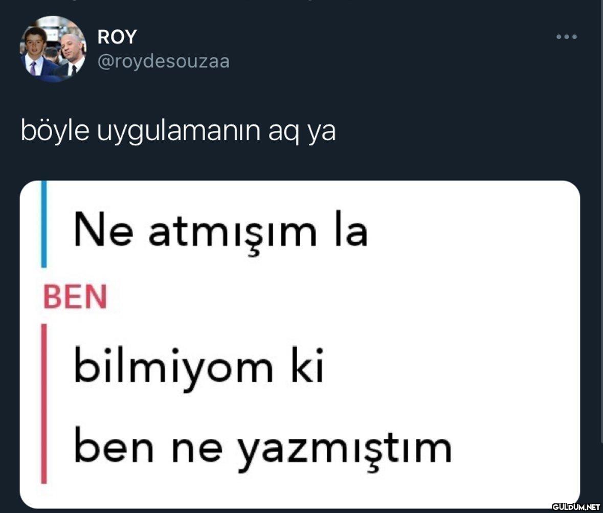 ROY @roydesouzaa böyle...
