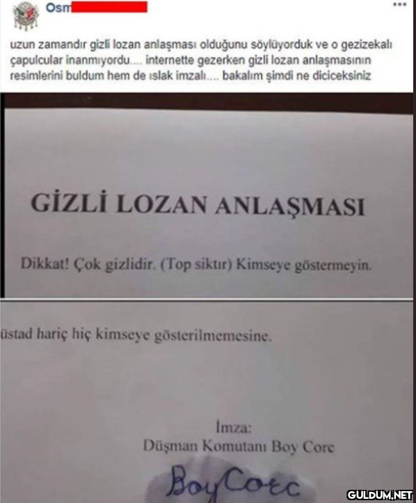 Osm uzun zamandır gizli...