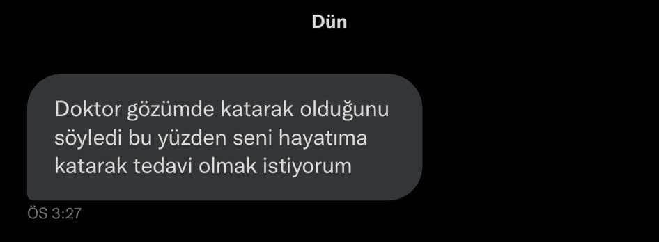 Dün Doktor gözümde katarak...