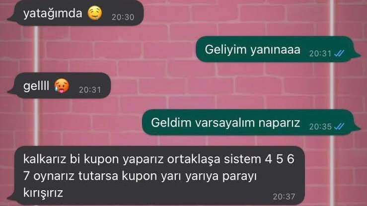 yatağımda gellil 20:31...