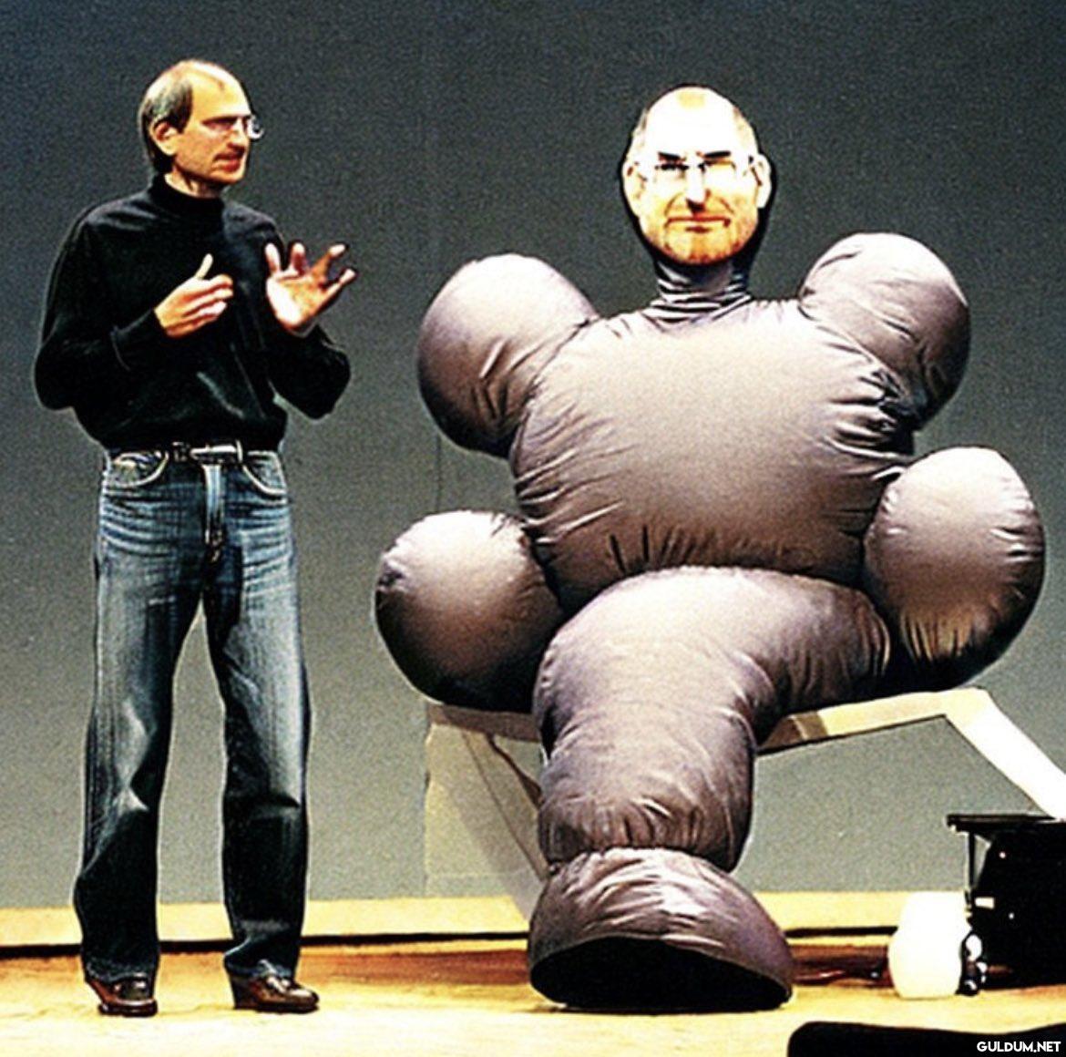 Steve Jobs presenting a...