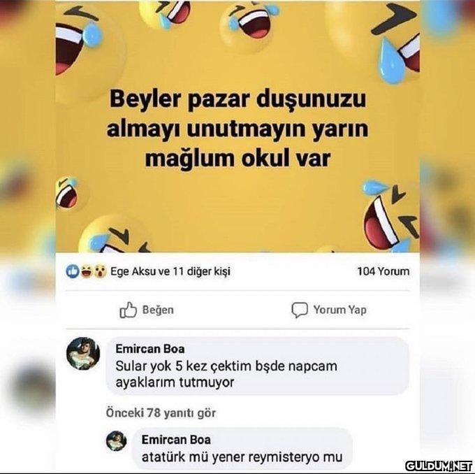 Beyler pazar duşunuzu...