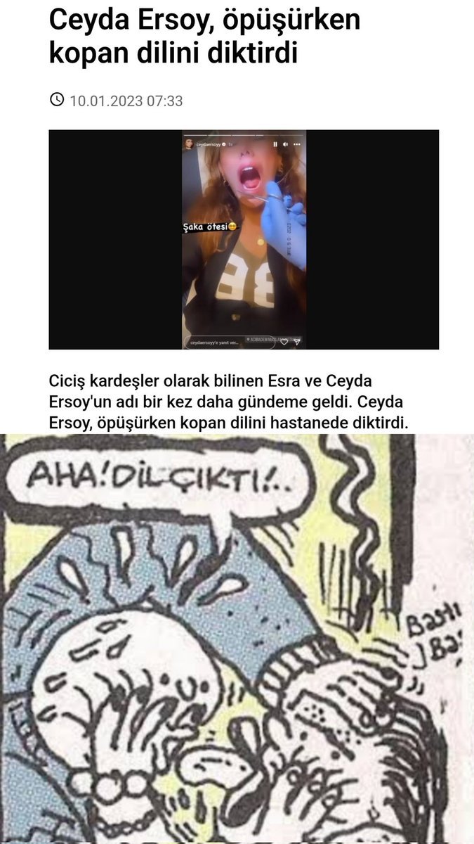 Aha ! Dil çıktı!.....