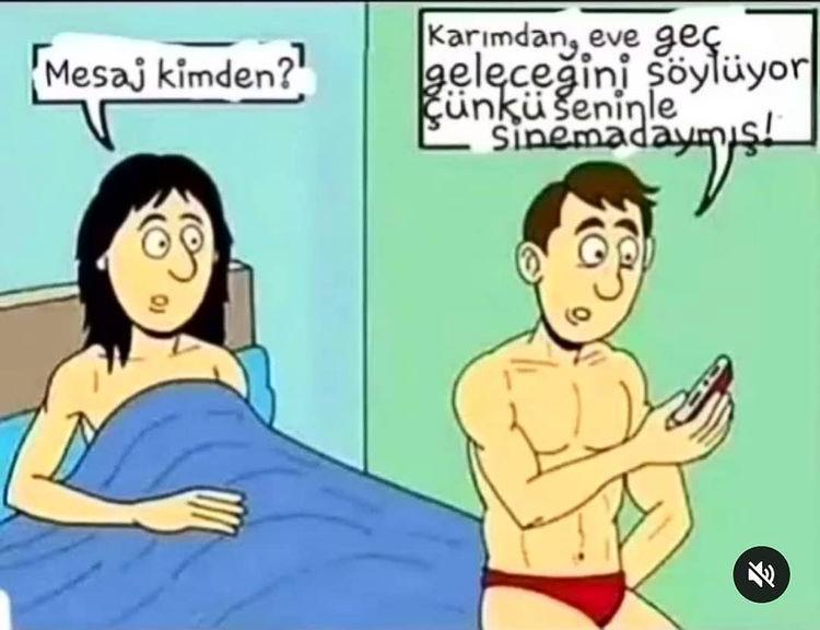 Mesaj kimden? Karımdan,...