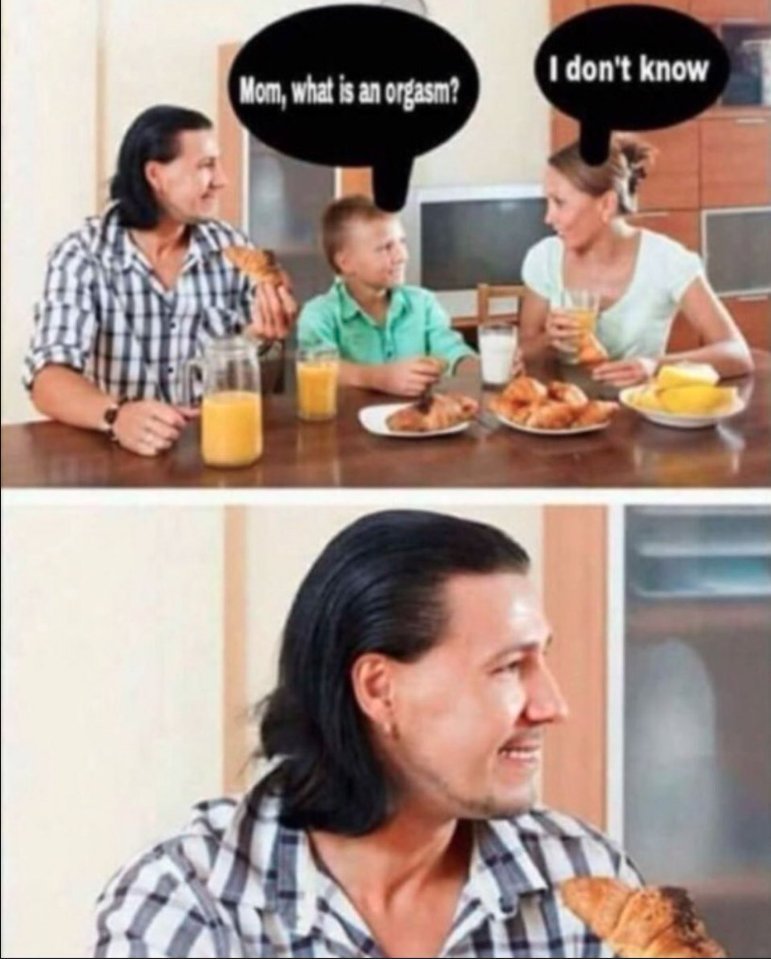 Mom, what is an orgasm? I...