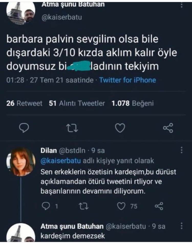 Atma şunu Batuhan...