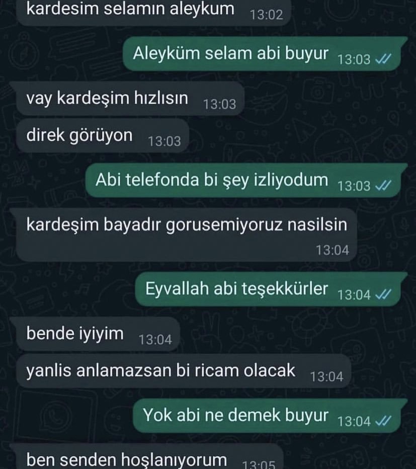 kardesim selamın aleykum...
