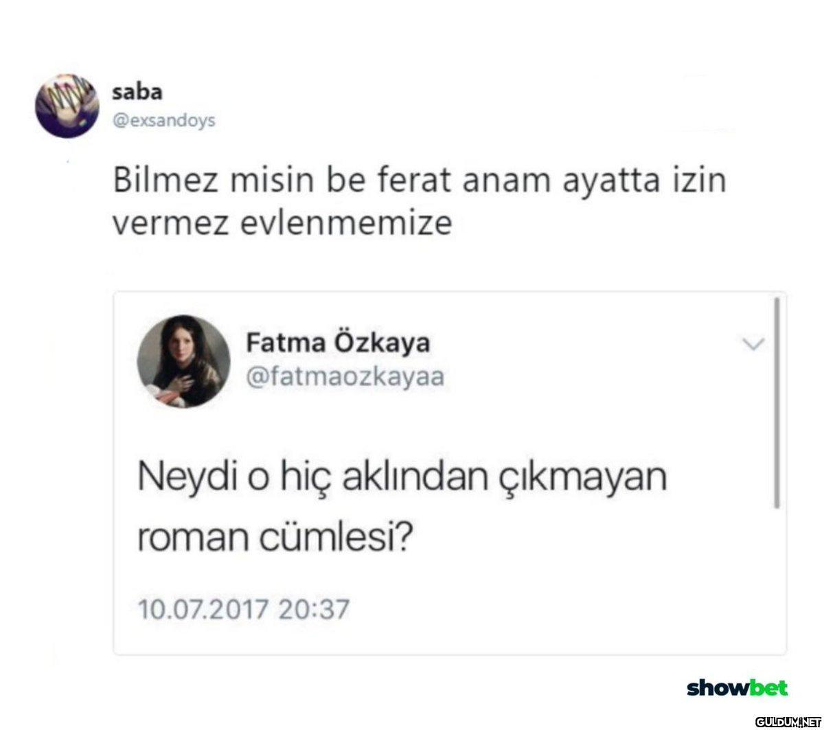saba @exsandoys Bilmez...