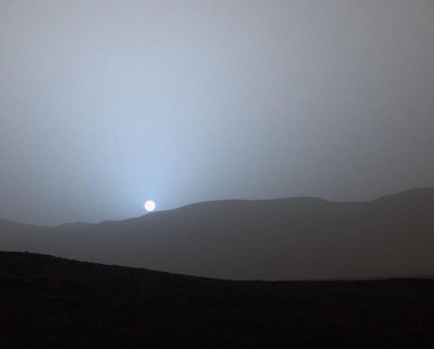 Dünya ve Mars'ta günbatımı...
