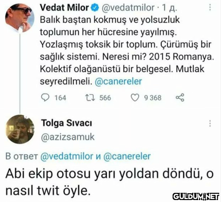 . Vedat Milor✔ @vedatmilor...