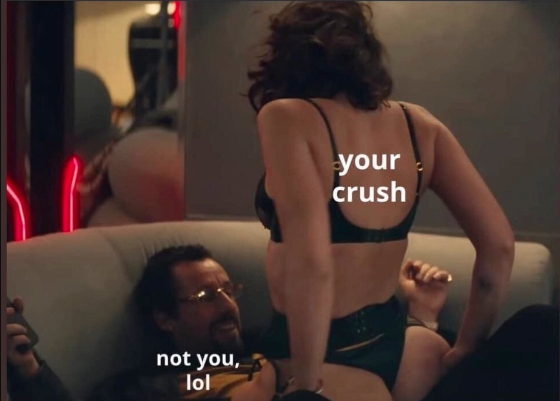 not you, lol your crush   Kaynak