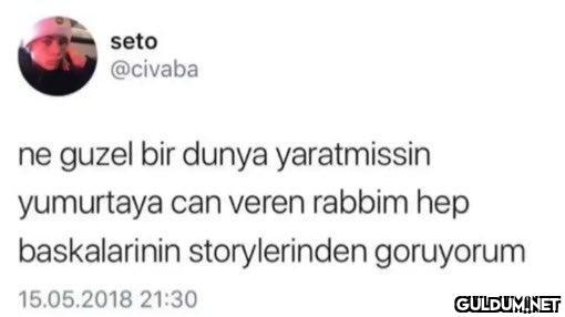 seto @civaba ne guzel bir...
