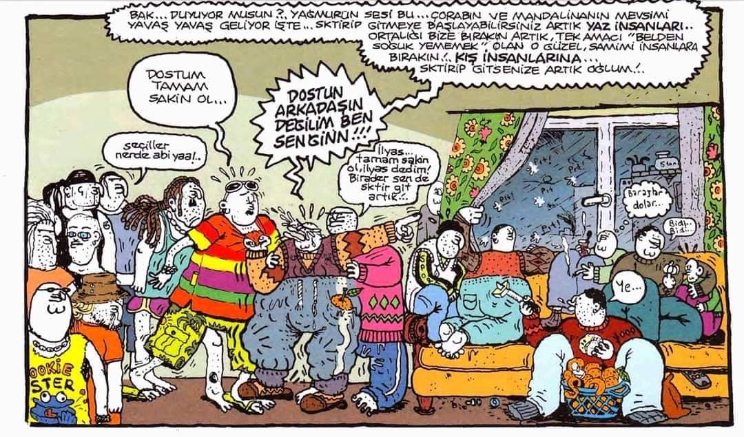 Ortamı kış insanlarına...