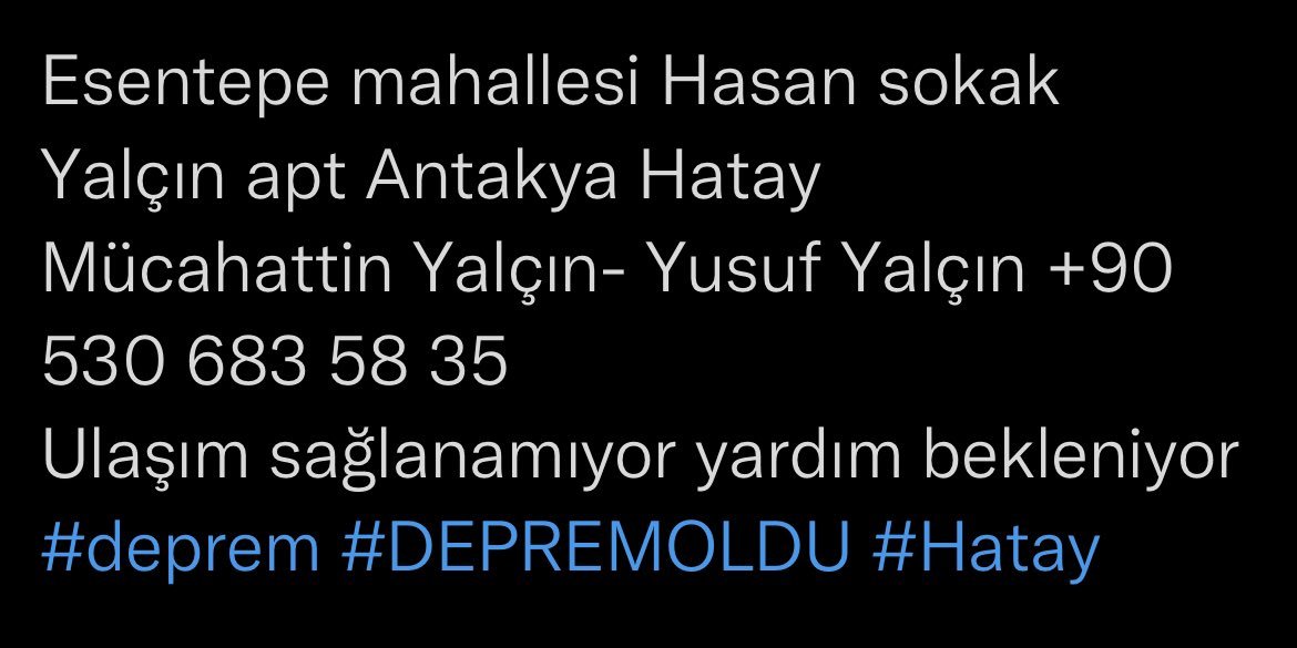 Konum hatay #deprem...