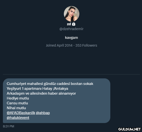 zd @dzehrademir kavgam...