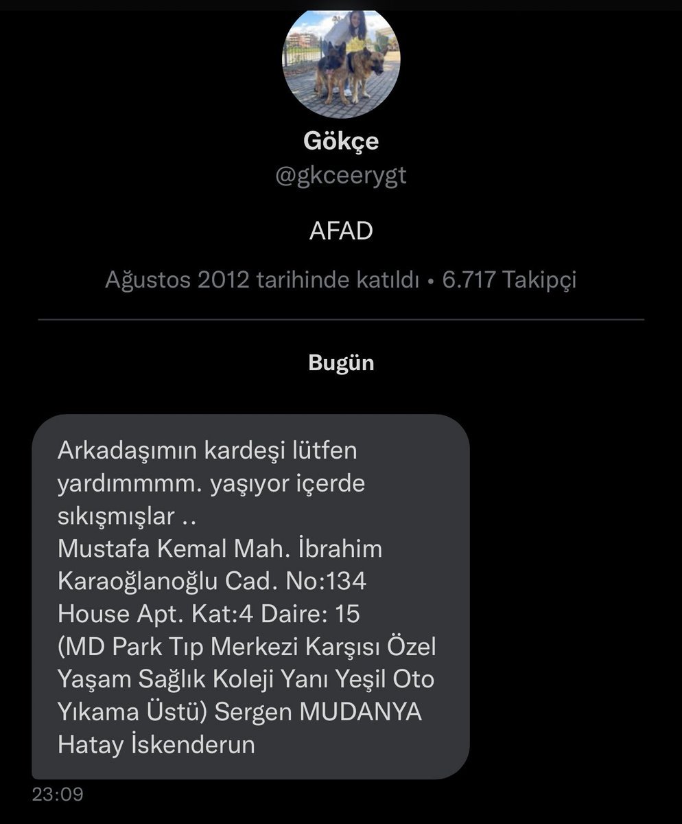 Gökçe @gkceerygt AFAD...