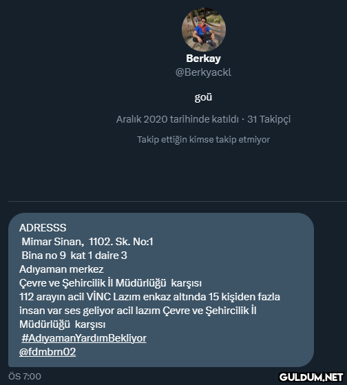 ADRESSS Mimar Sinan, 1102....