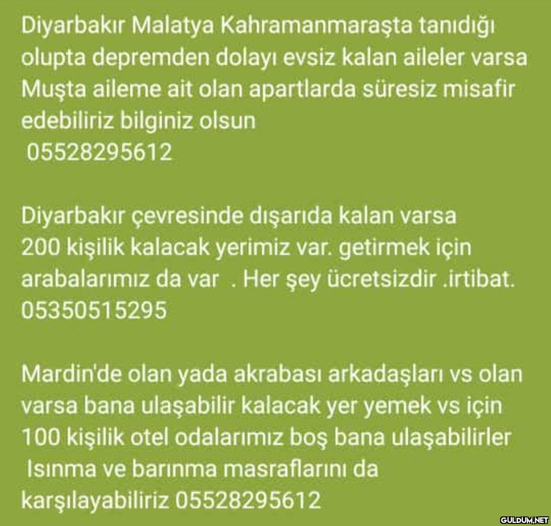 Konaklama ihtiyacı olanlar...
