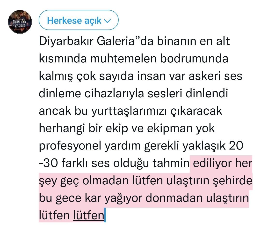 ACİLL YARDIM ACİLL #deprem...