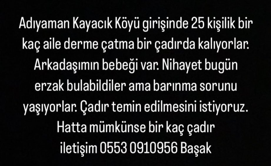 Adıyaman Kayacık Köyü...