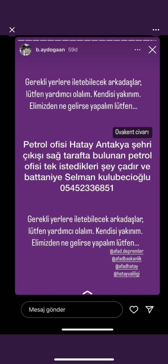 Böyle bir bilgi geldi...