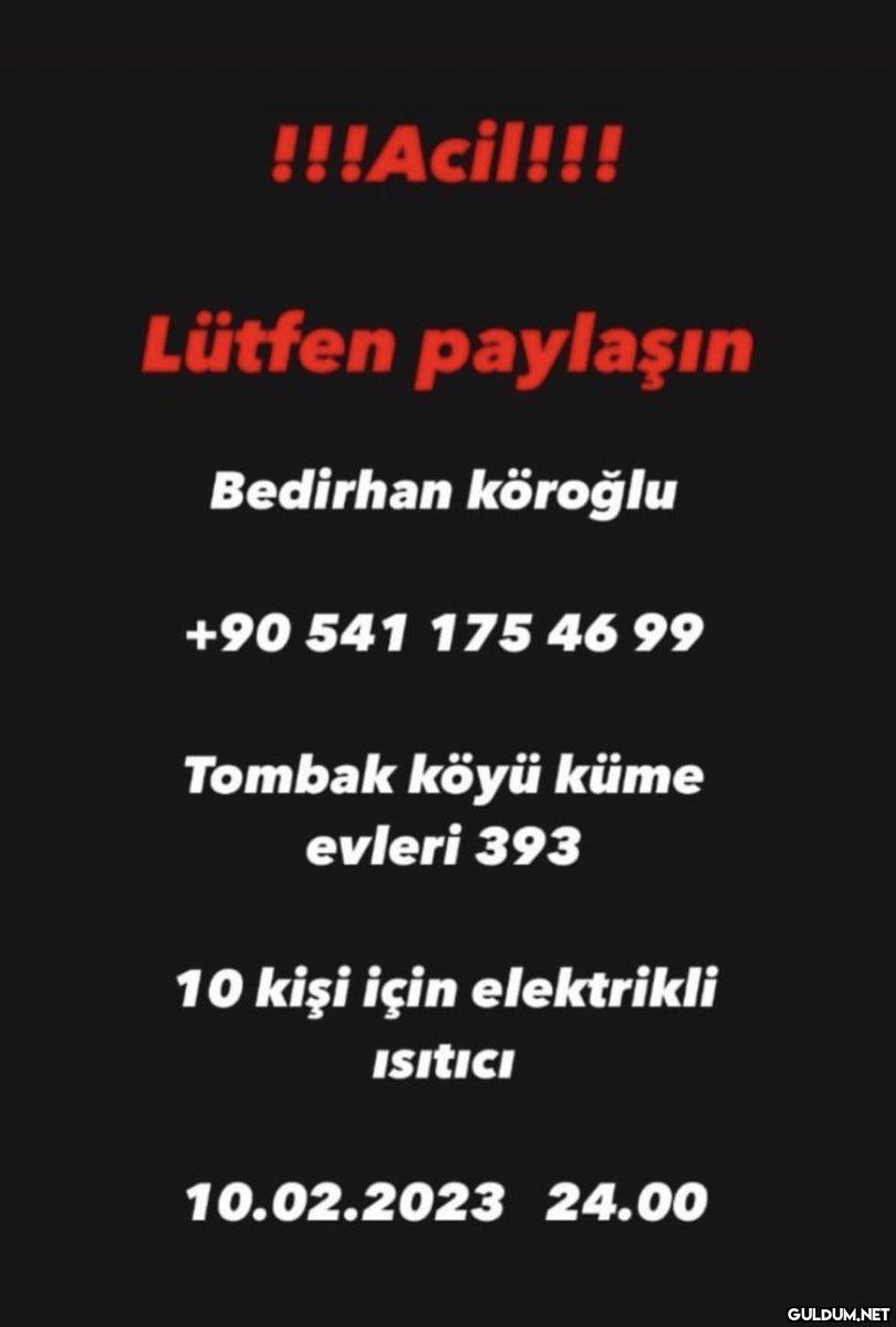 !!!Acil!!! Lütfen paylaşın...