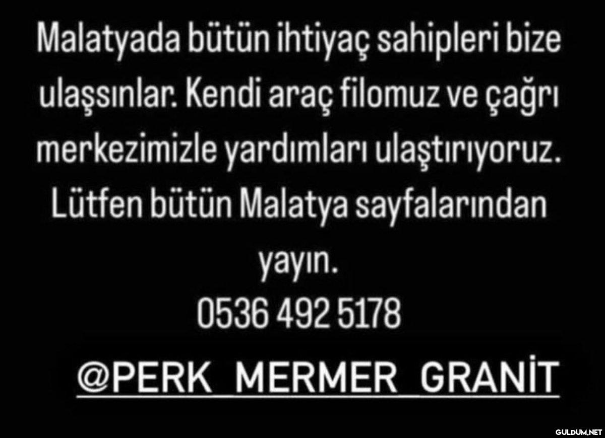 Malatyada bütün ihtiyaç...