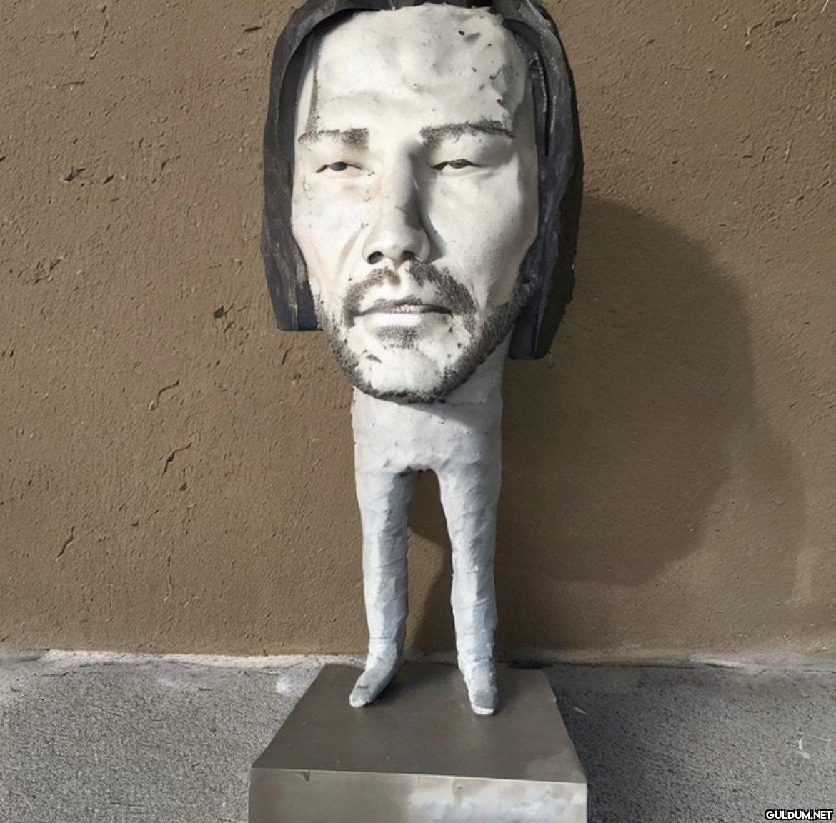 Sculpture of Keanu Reeves...