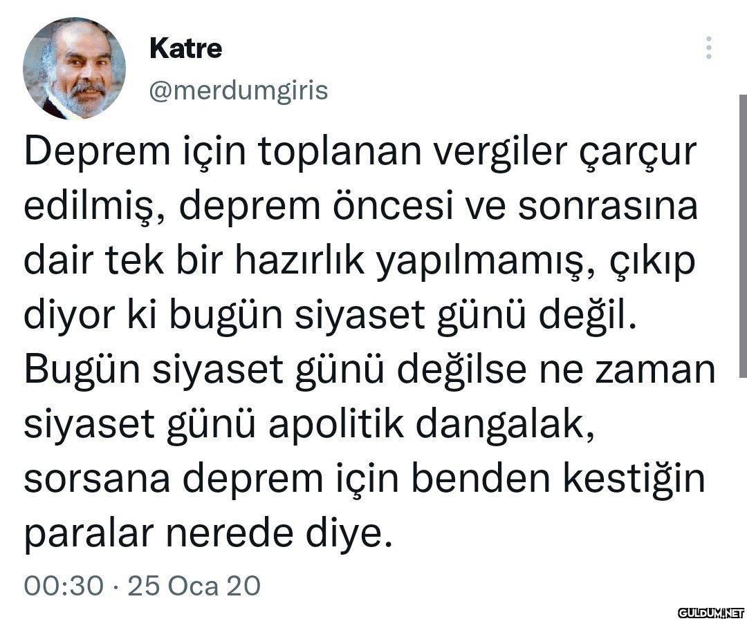 Katre @merdumgiris Deprem...