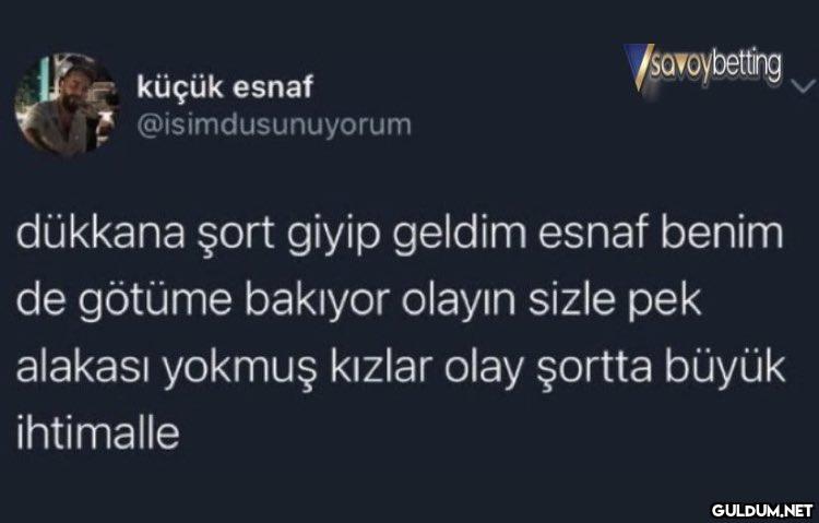 küçük esnaf...