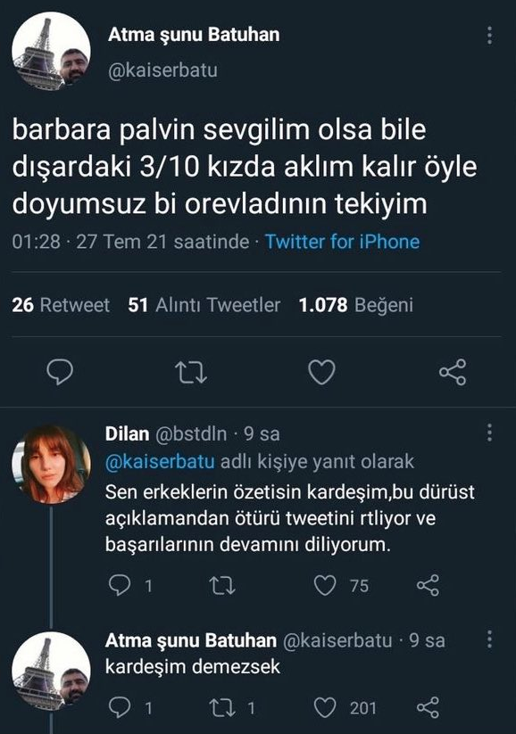 Atma şunu Batuhan...