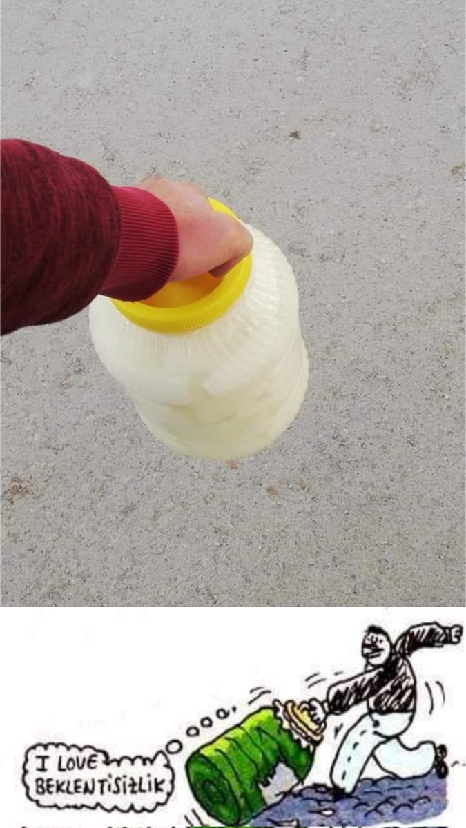 Elinizde bir bidon peynir...
