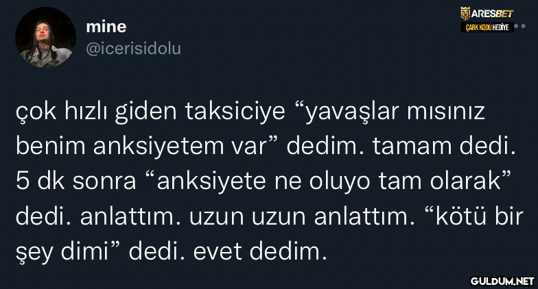 mine @icerisidolu ARESBET...