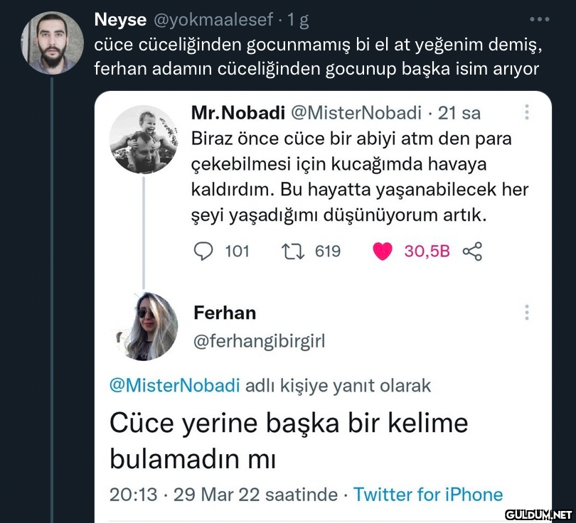 Neyse @yokmaalesef. 1 g...