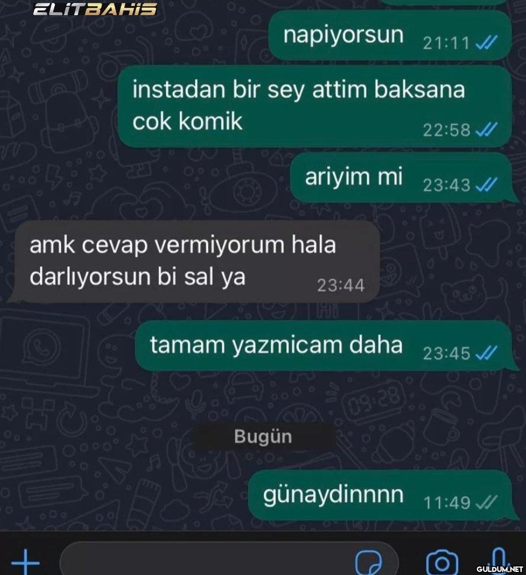 Kanka biz onla konuştuk ya...