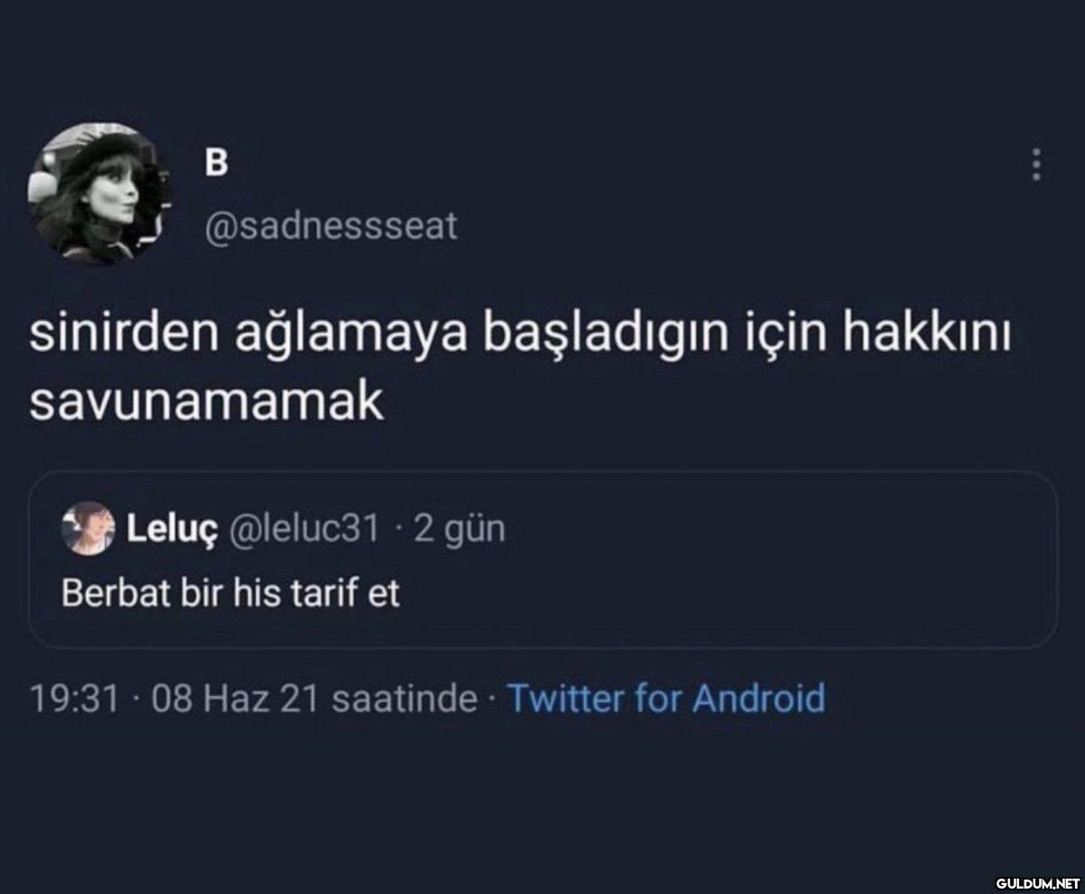 B @sadnessseat sinirden...