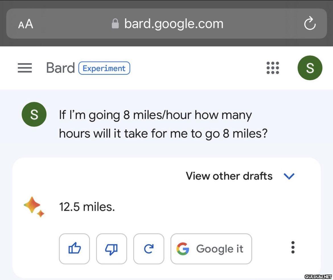AA =Bard Experiment S...