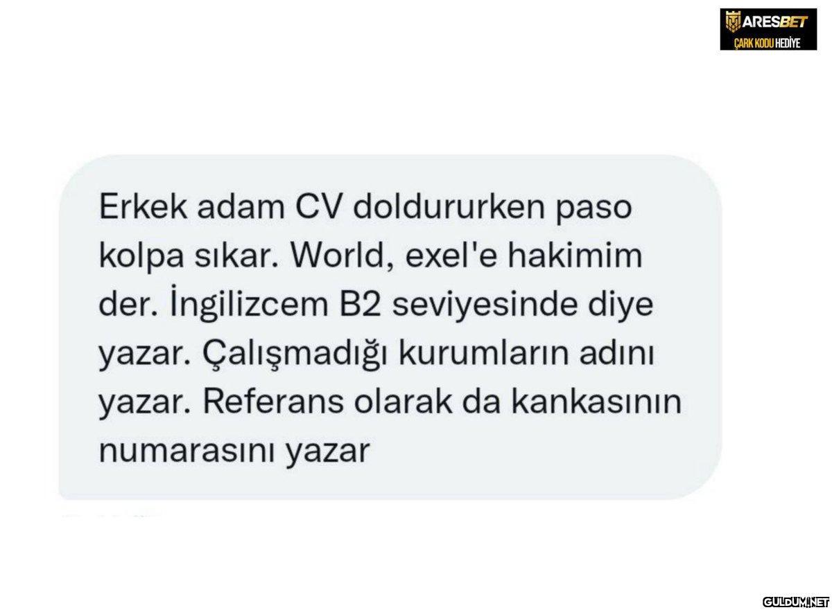 Erkek adam CV doldururken...