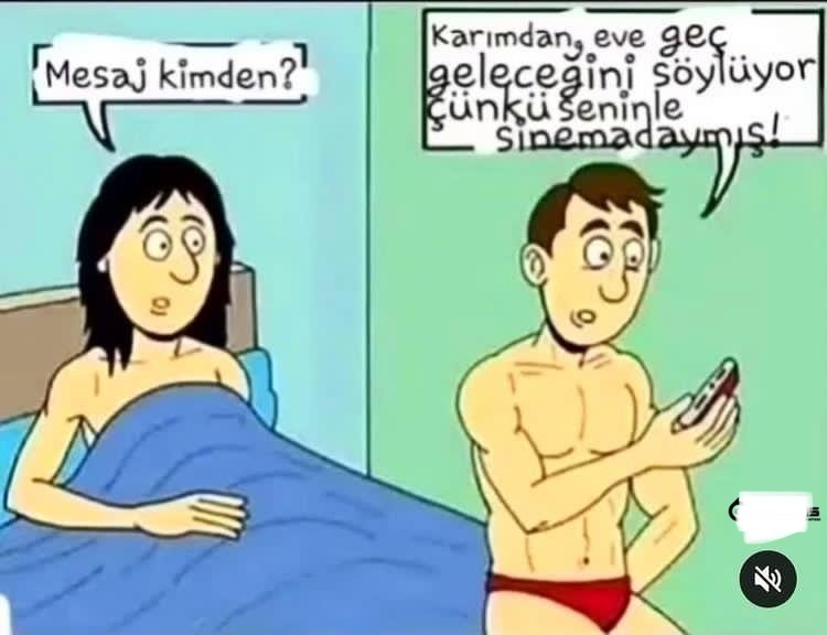 Mesaj kimden? Karımdan,...