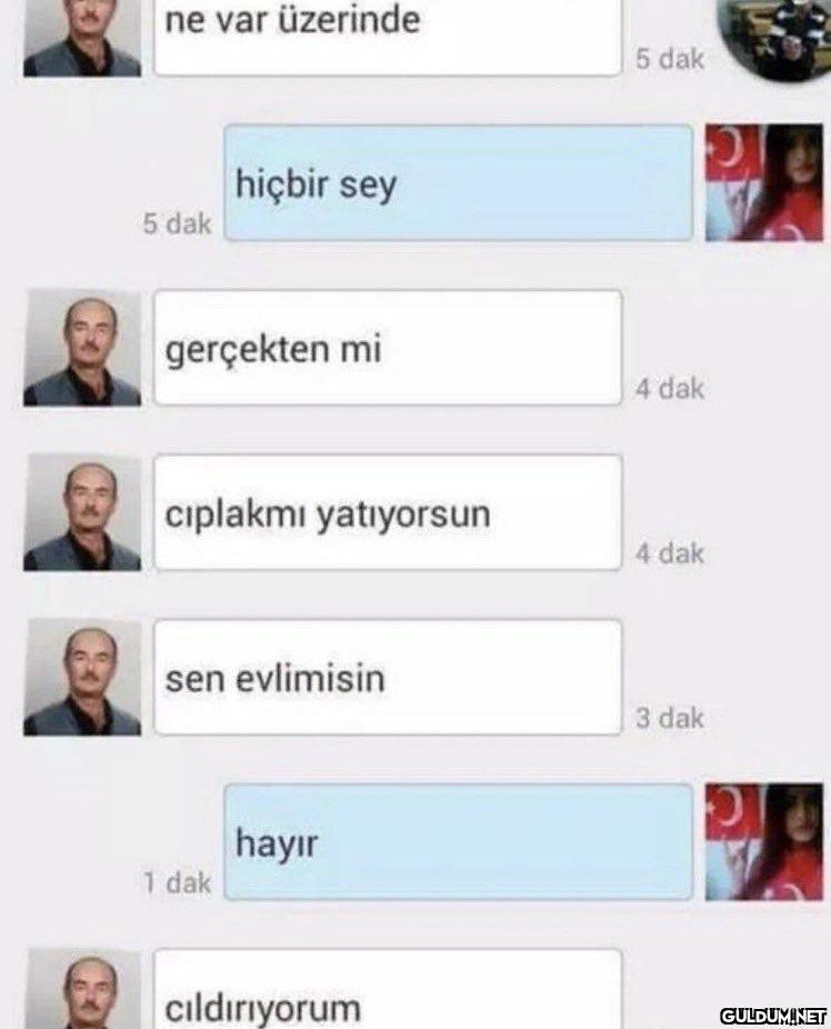 ne var üzerinde 5 dak...
