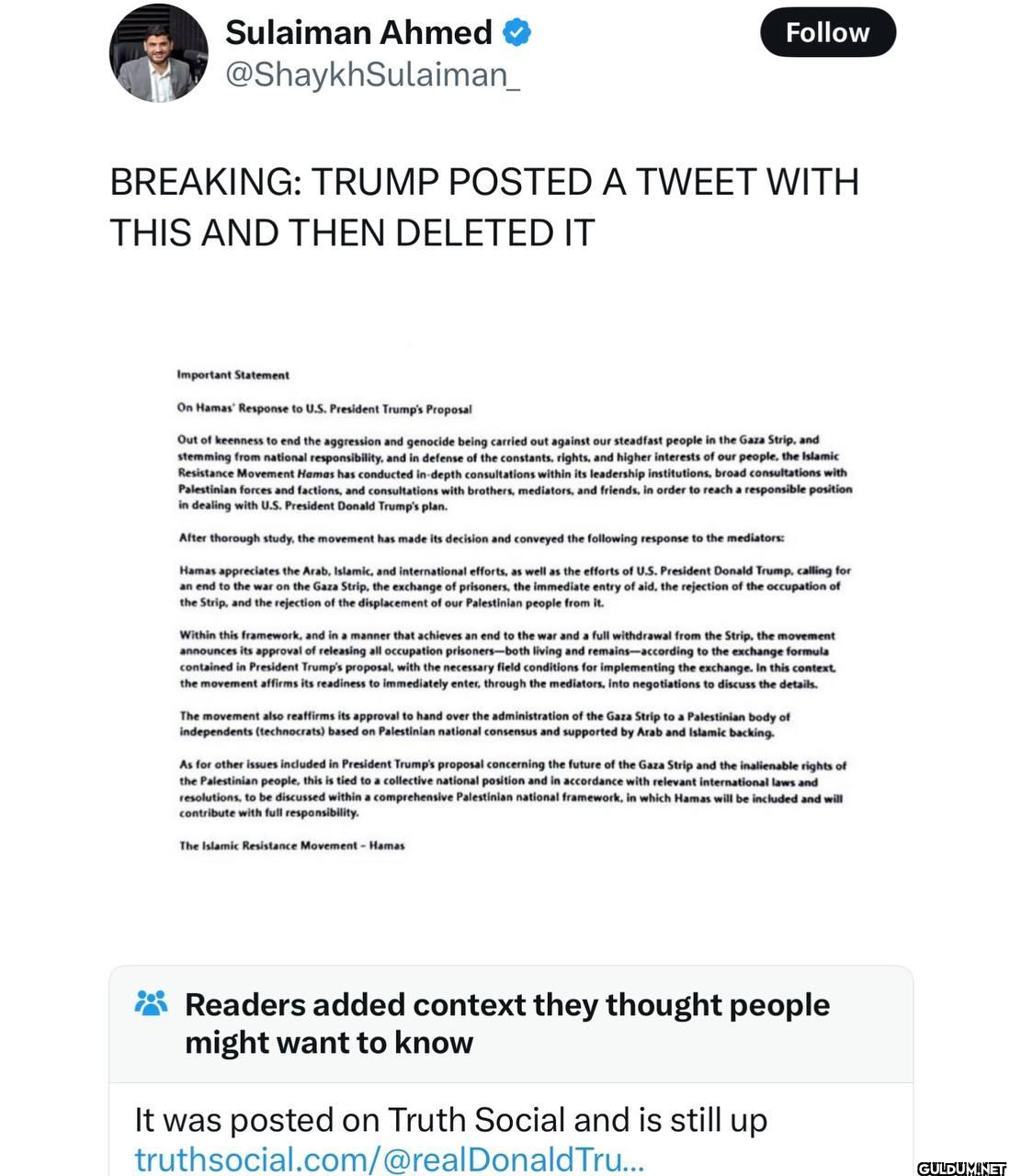 He didn't delete it.   ...