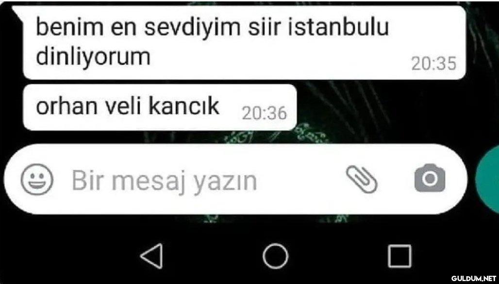 Sevdiyim yazan birinden...