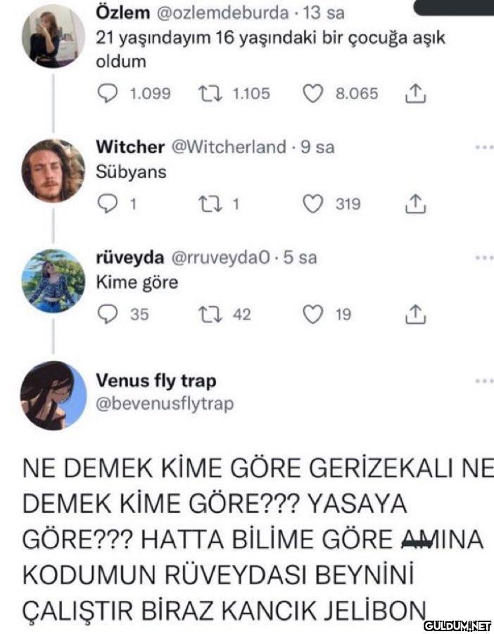 bu tweetin altına internet...