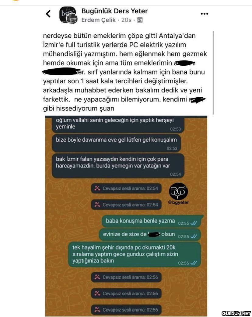 Yazık oldu be...