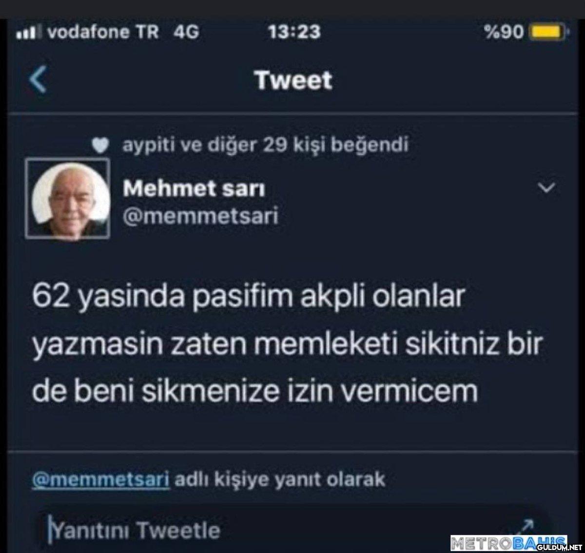 vodafone TR 4G 13:23 Tweet...