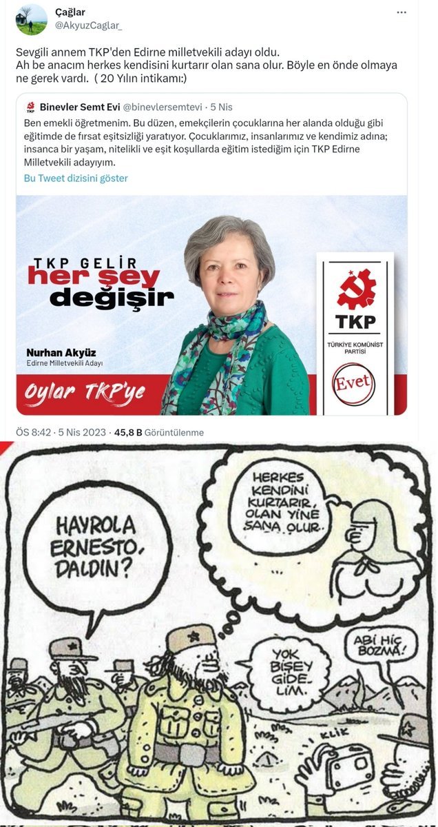 Kadın Anam yakmış...