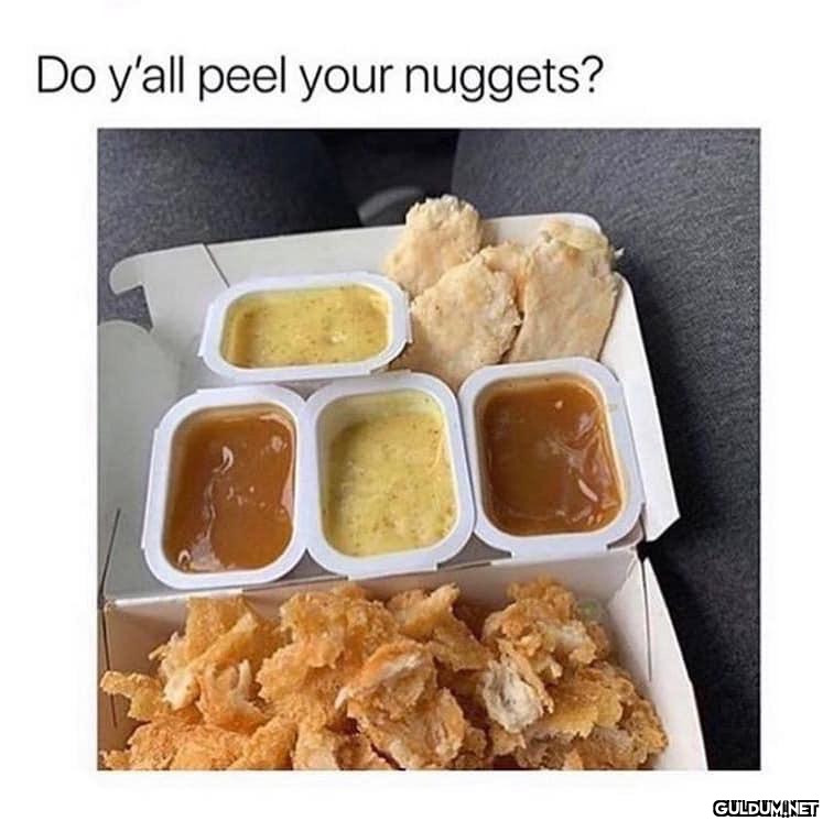 Do y'all peel your...