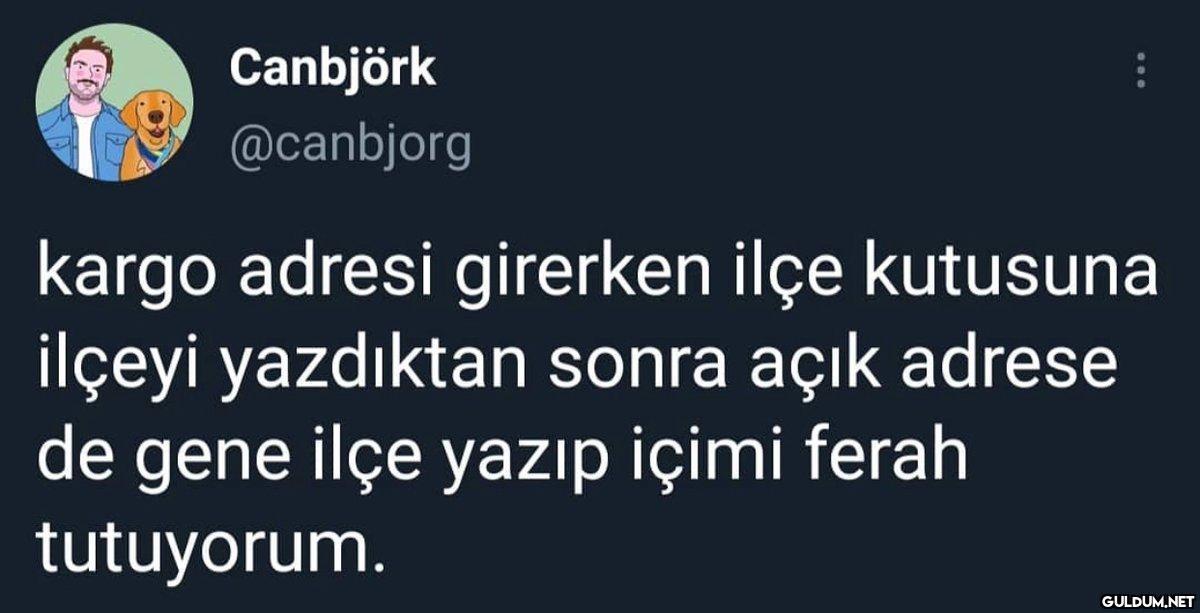 Canbjörk @canbjorg : kargo...